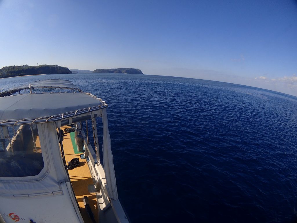 沖の海へ