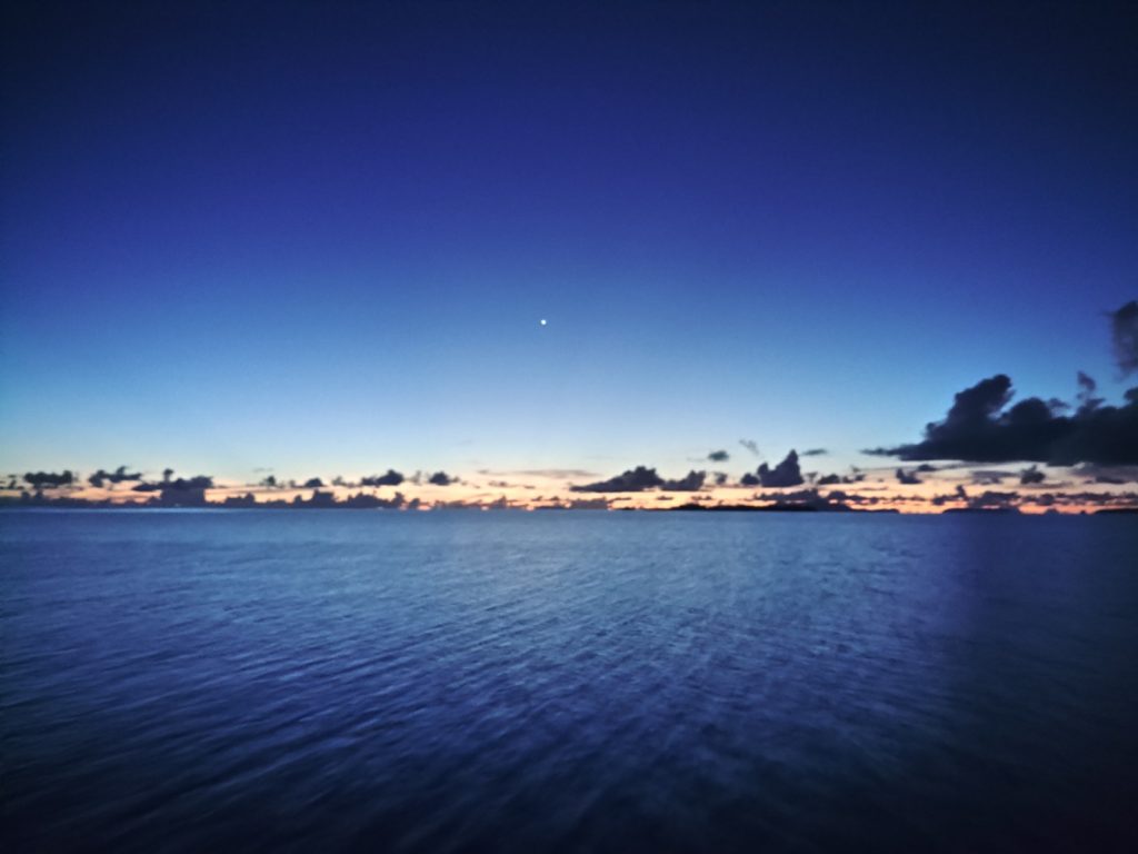 ８月早朝の西表の海