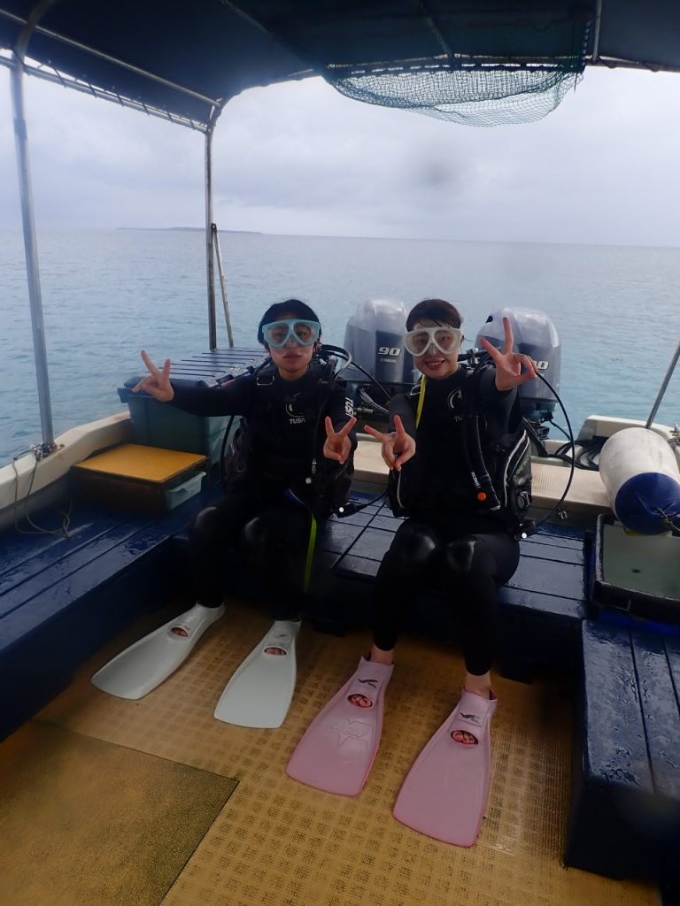 初体験の海の中